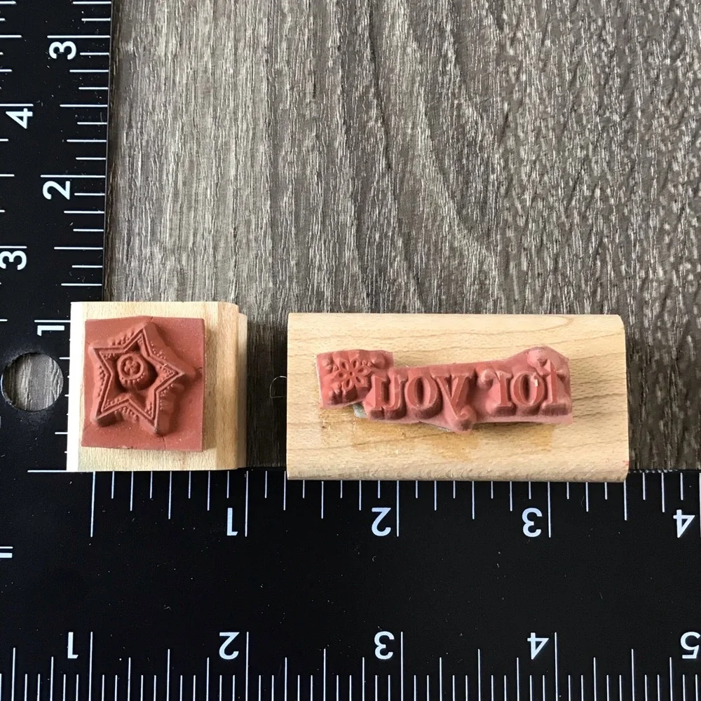 Wood Mounted Rubber Stamps Bundle of 9 Thank You Thinking of You